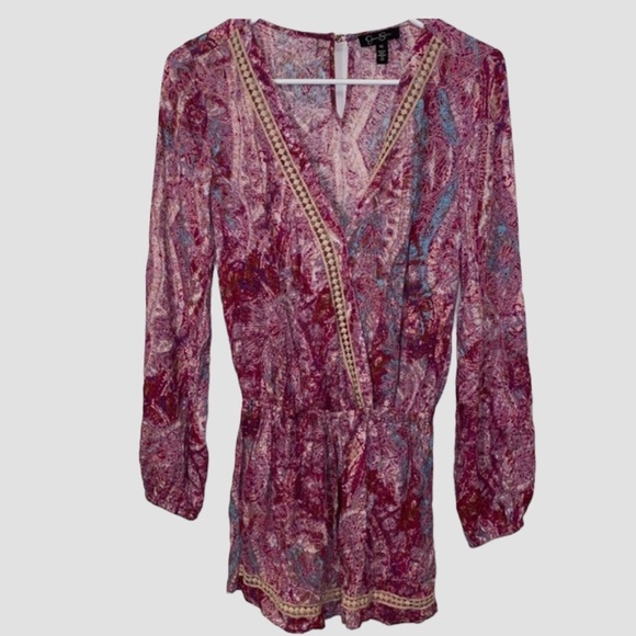 JESSICA SIMPSON PINK NARNIA LONG SLEEVE ROMPER - Picture 10 of 11